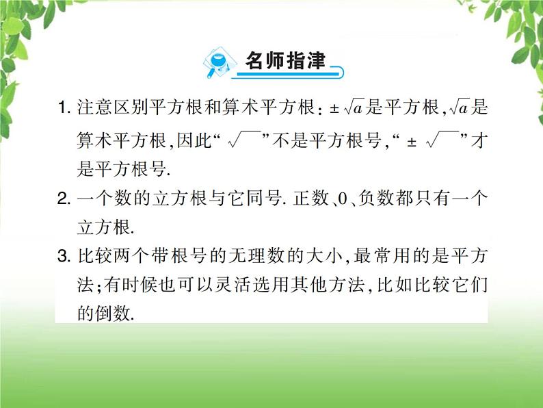 中考数学一轮复习考点梳理课件：1.4 数的开方与二次根式第7页