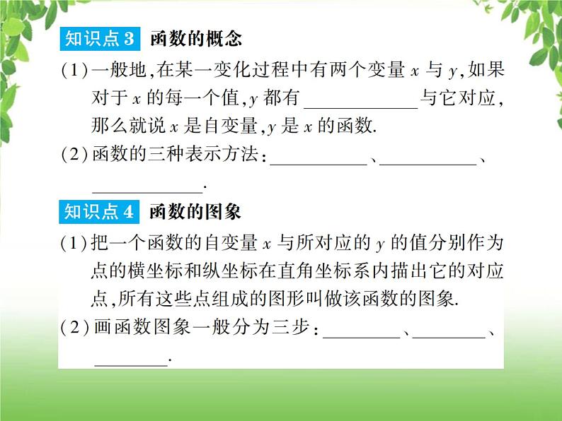 中考数学一轮复习考点梳理课件：3.9 平面直角坐标系与函数第6页