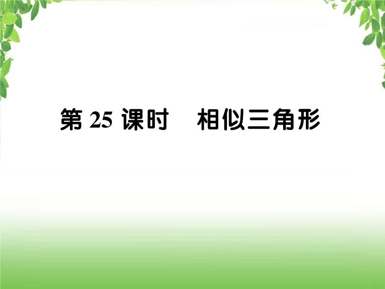 中考数学一轮复习考点梳理课件：4.25 相似三角形01