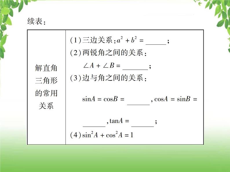 中考数学一轮复习考点梳理课件：4.26 锐角三角形函数与解直角三角形05