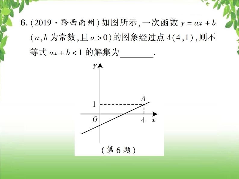 中考数学考点集训练习 3.10 一次函数的图象及其性质06