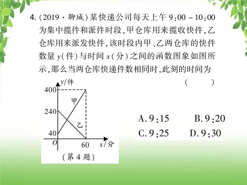 中考数学考点集训练习 3.11 一次函数的实际应用05