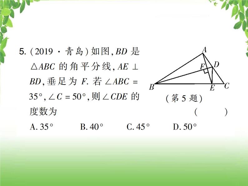 中考数学考点集训练习 4.18 三角形的有关概念与中位线06