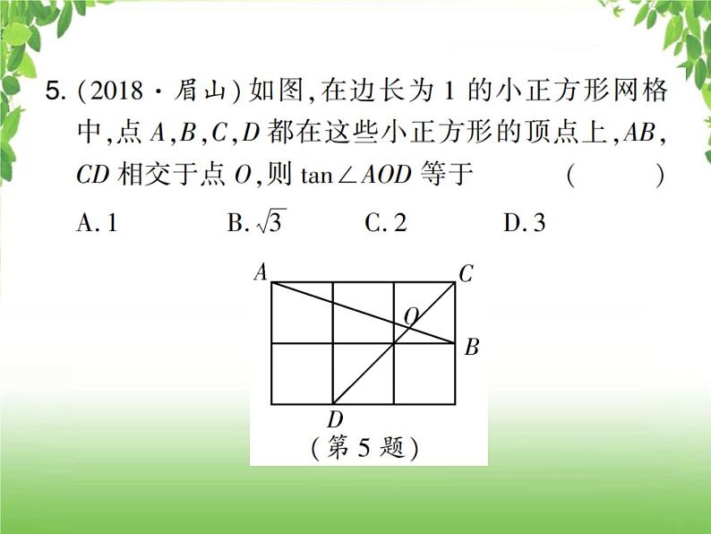 中考数学考点集训练习 4.26 锐角三角函数与解直角三角形06