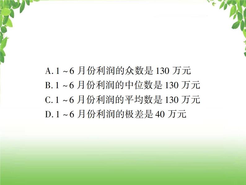 中考数学考点集训练习 6.32 统计06