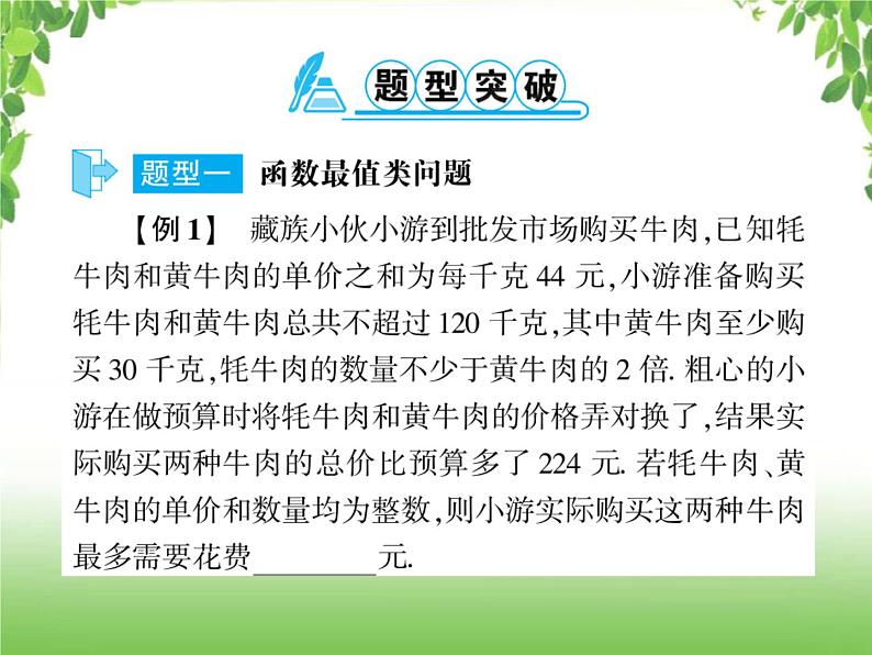 中考数学二轮专题突破课件：专题四 4.2 不定方程（组）应用问题02