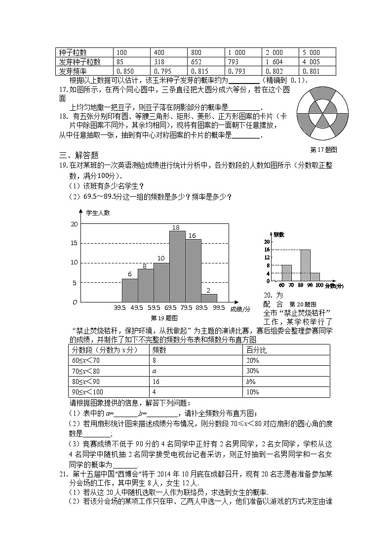 初中数学青岛九下第6章测试卷03