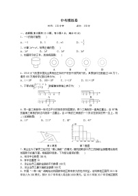 初中数学沪科版九年级下中考模拟卷（一）