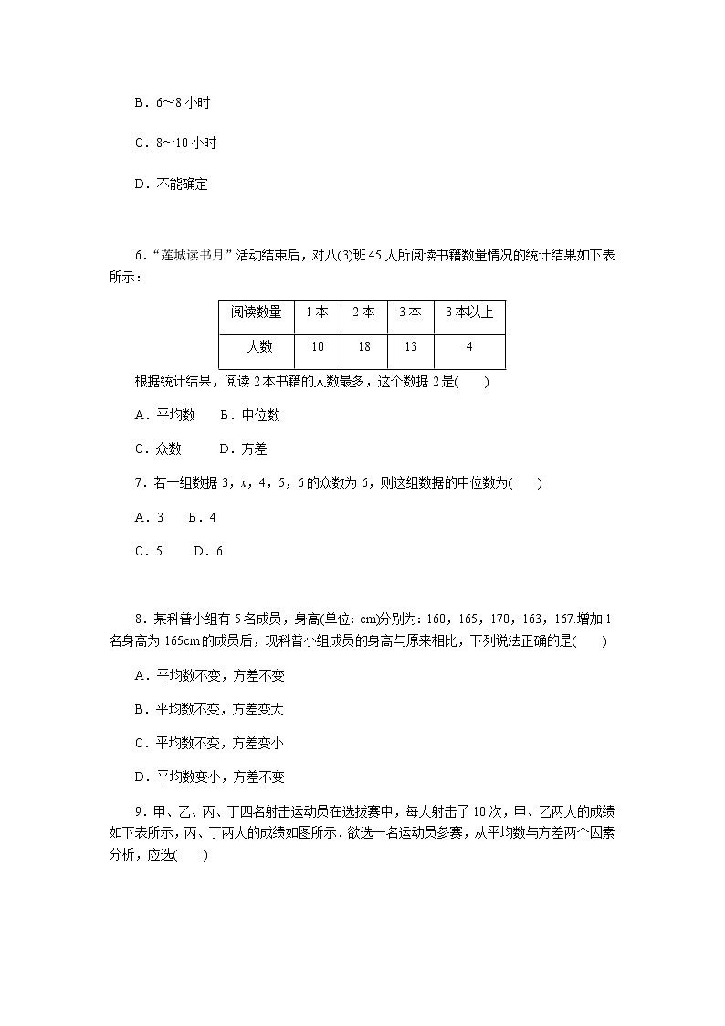 初中数学沪科版八年级下第20章测试题02