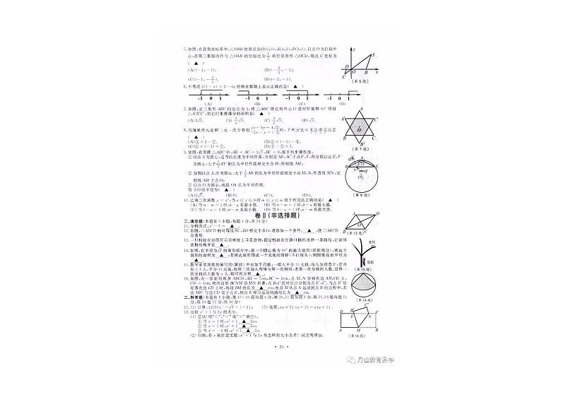 2020年浙江省舟山数学中考真题（PDF版含答案）第2页