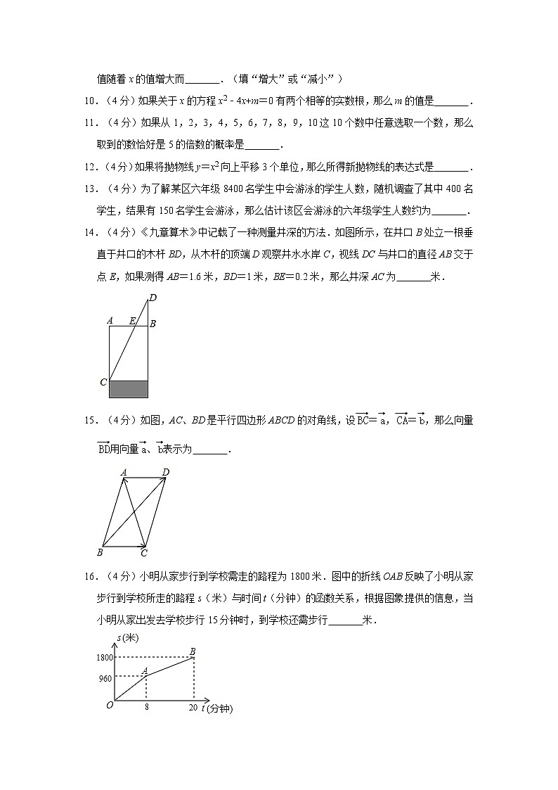2020年上海市中考数学试卷  解析版02