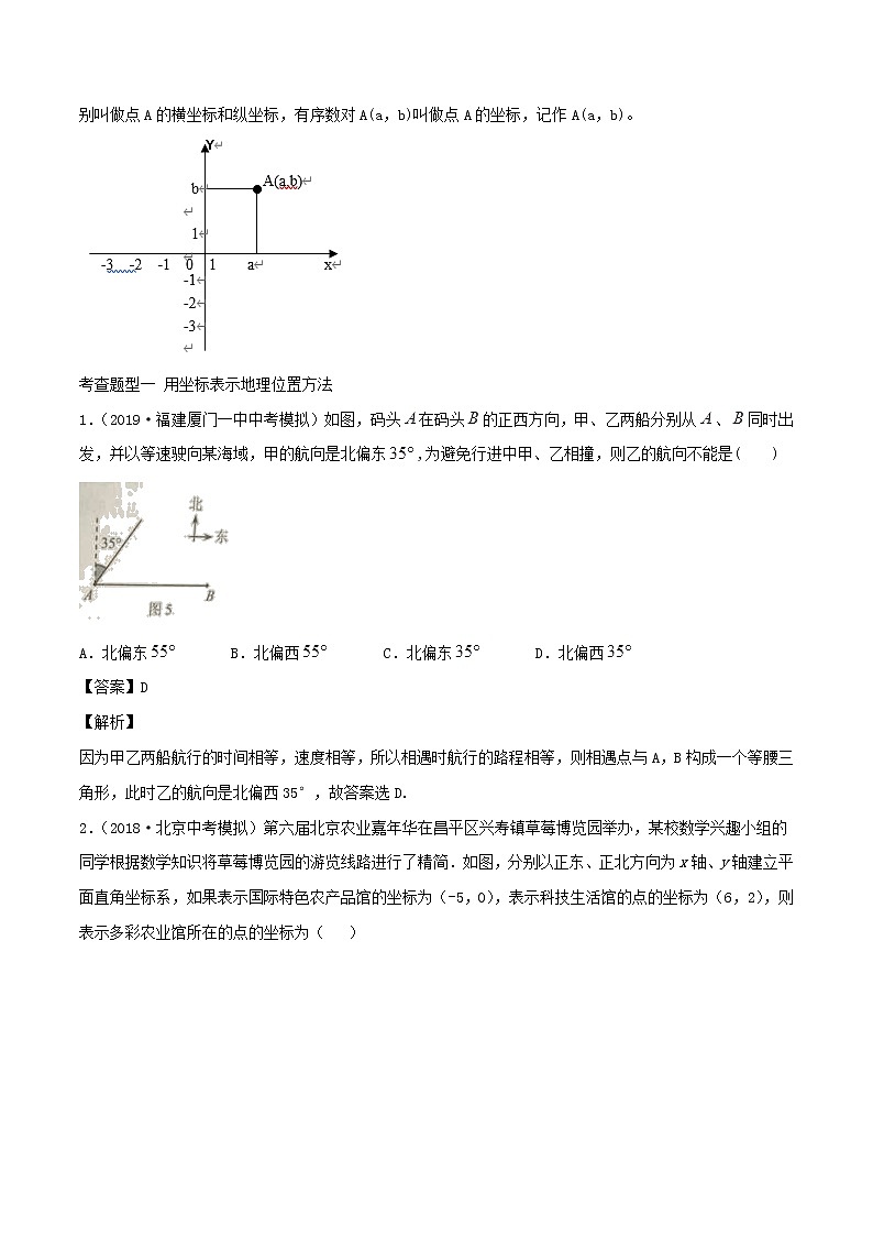 2020年中考数学一轮复习基础考点专题05平面直角坐标系（含解析）02