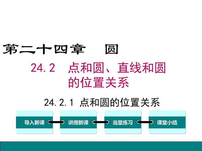 人教版九年级上册课件：24.2.1点和圆的位置关系01