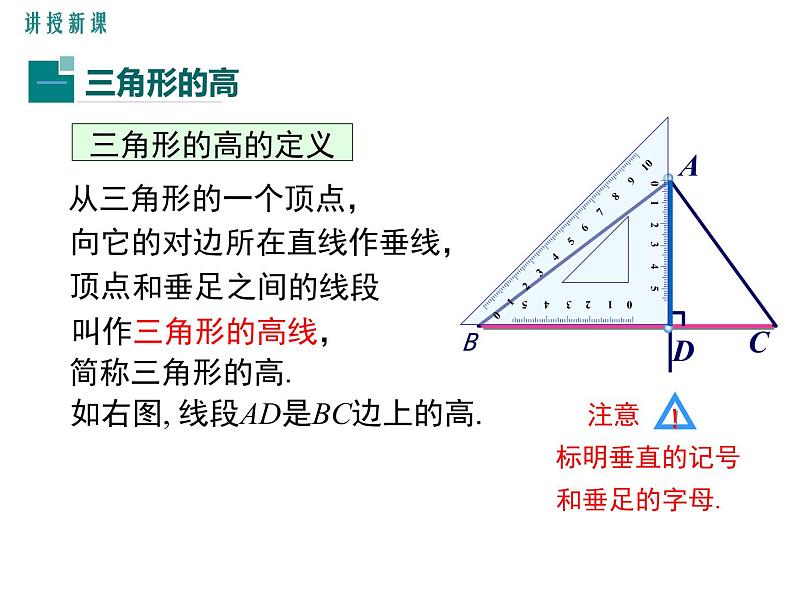 人教版八年级上册课件：11.1.2三角形的高、中线与角平分线第5页