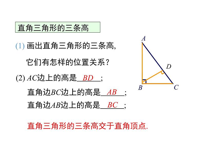 人教版八年级上册课件：11.1.2三角形的高、中线与角平分线第8页