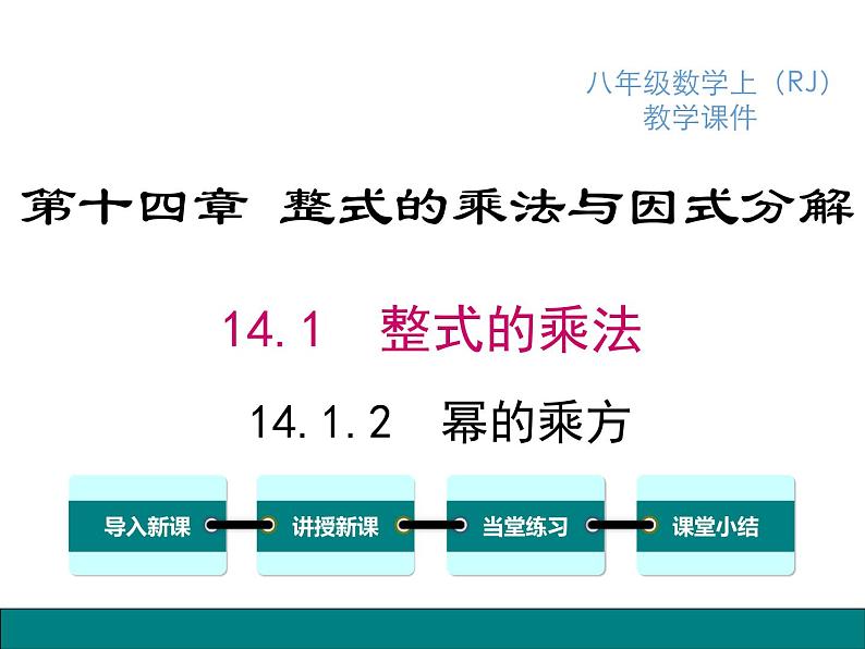 人教版八年级上册课件：14.1.2 幂的乘方01