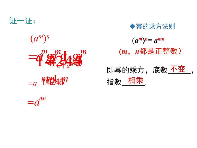 人教版八年级上册课件：14.1.2 幂的乘方06