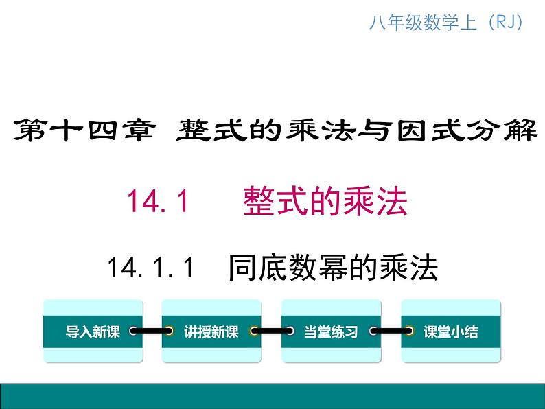 人教版八年级上册课件：14.1.1 同底数幂的乘法01