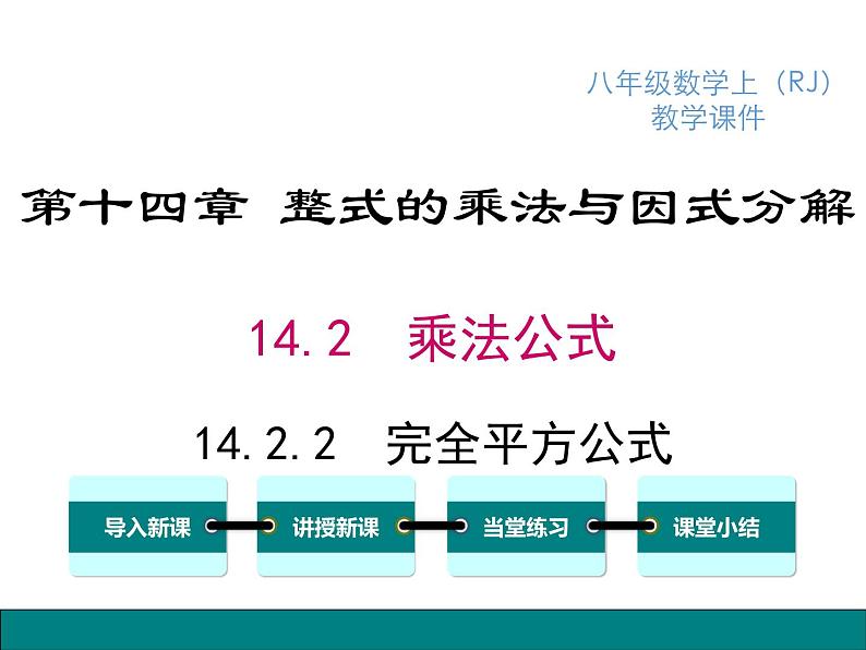 人教版八年级上册课件：14.2.2 完全平方公式01