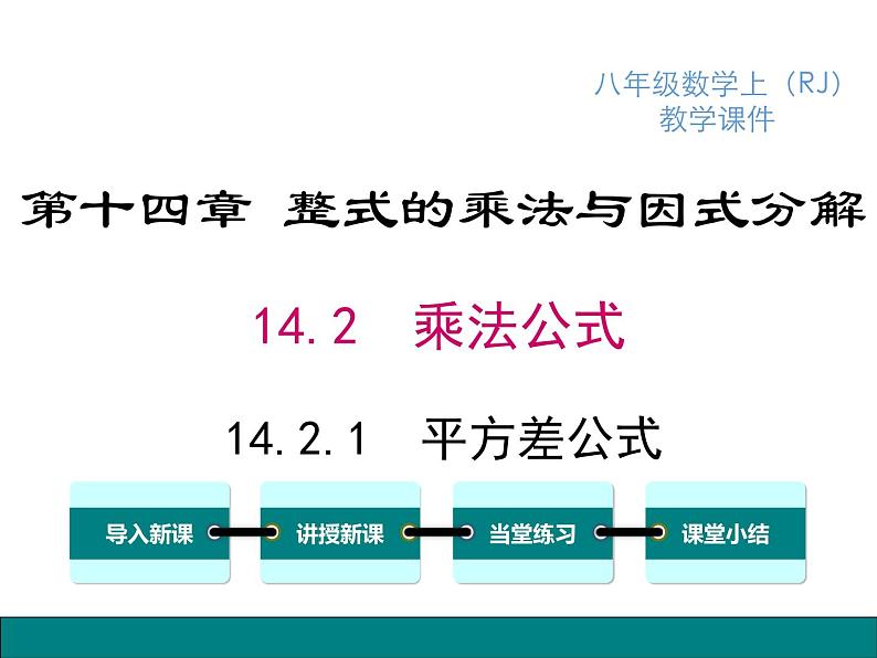 人教版八年级上册课件：14.2.1 平方差公式01