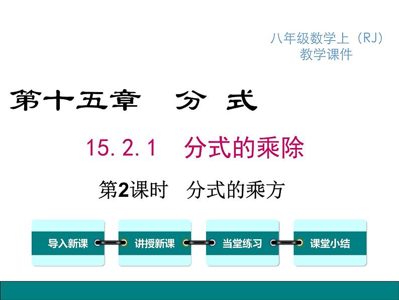 人教版八年级上册课件：15.2.1 第2课时 分式的乘方01