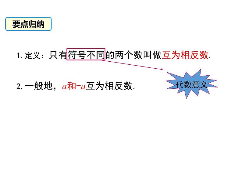 人教版七年级上册数学课件：1.2.3 相反数07