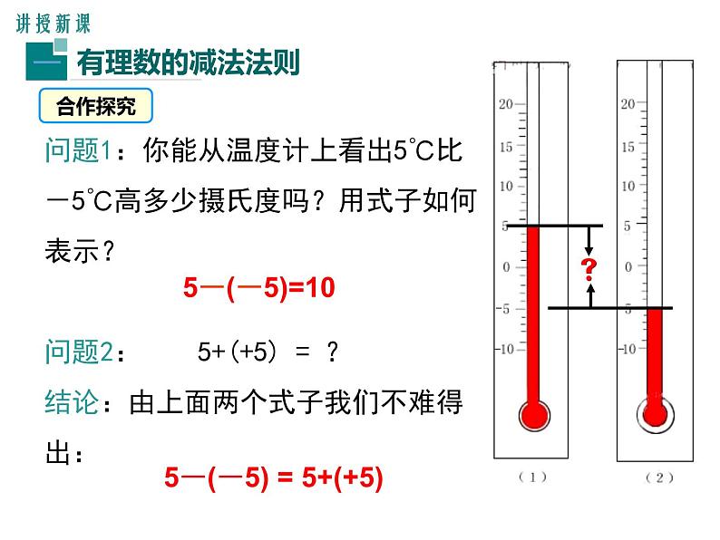 人教版七年级上册数学课件：1.3.2 第1课时 有理数的减法法则04