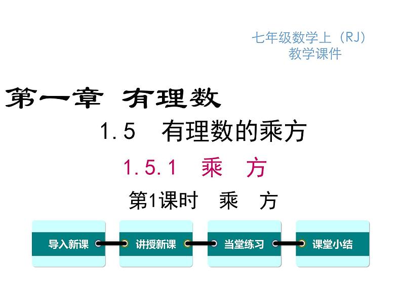 人教版七年级上册数学课件：1.5.1 第1课时 乘方01