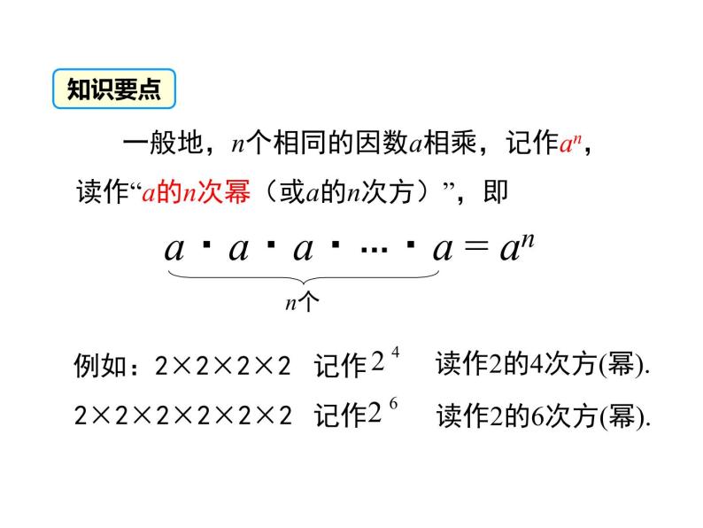 人教版七年级上册数学课件：1.5.1 第1课时 乘方08