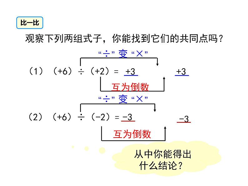 人教版七年级上册数学课件：1.4.2 第1课时 有理数的除法法则06