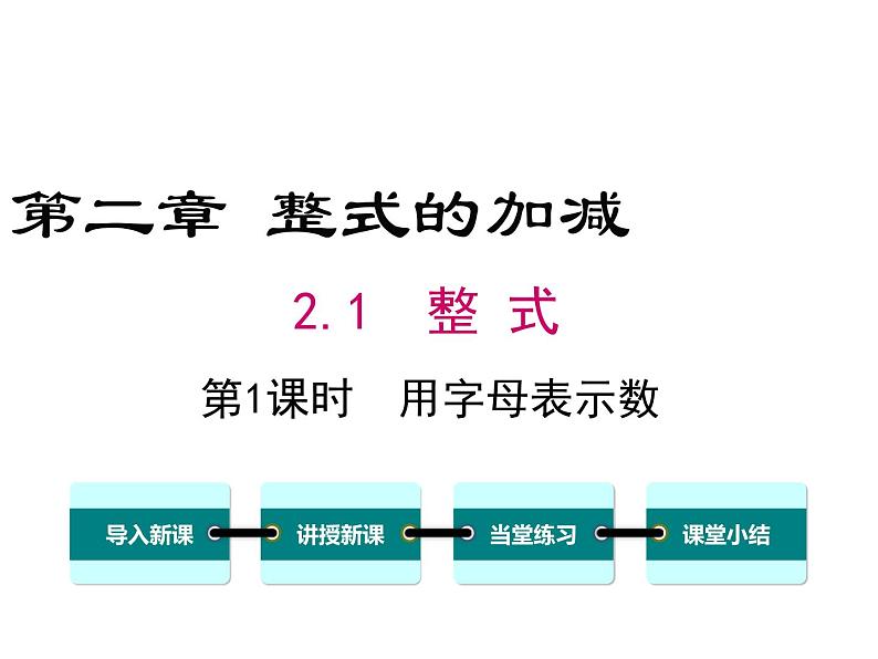 人教版七年级上册数学课件：2.1 第1课时 用字母表示数01