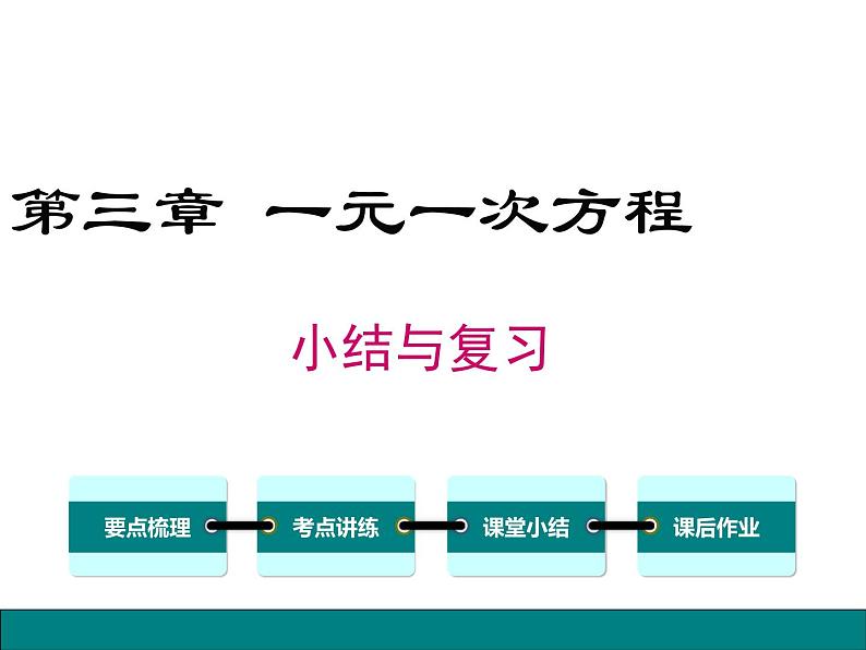 人教版七年级上册数学课件：第三章 小结与复习01