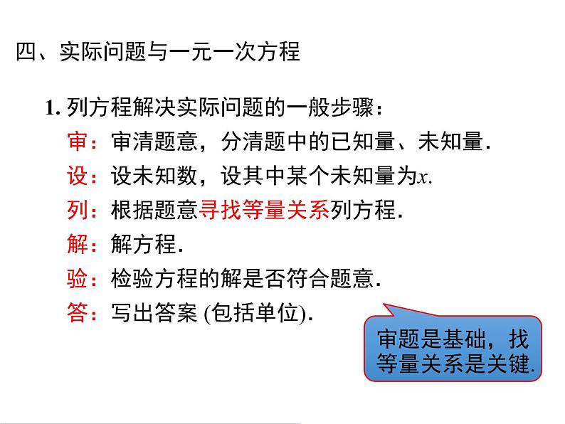 人教版七年级上册数学课件：第三章 小结与复习05