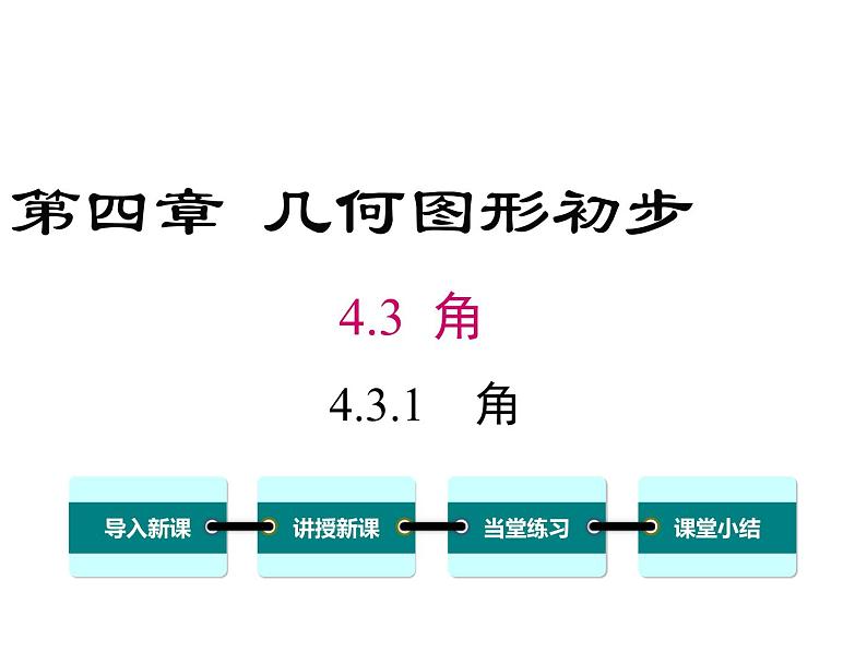 人教版七年级上册数学课件：4.3.1 角01