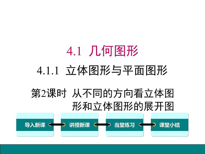 人教版七年级上册数学课件：4.1.1 第2课时 从不同的方向看立体图形和立体图形的展开图01