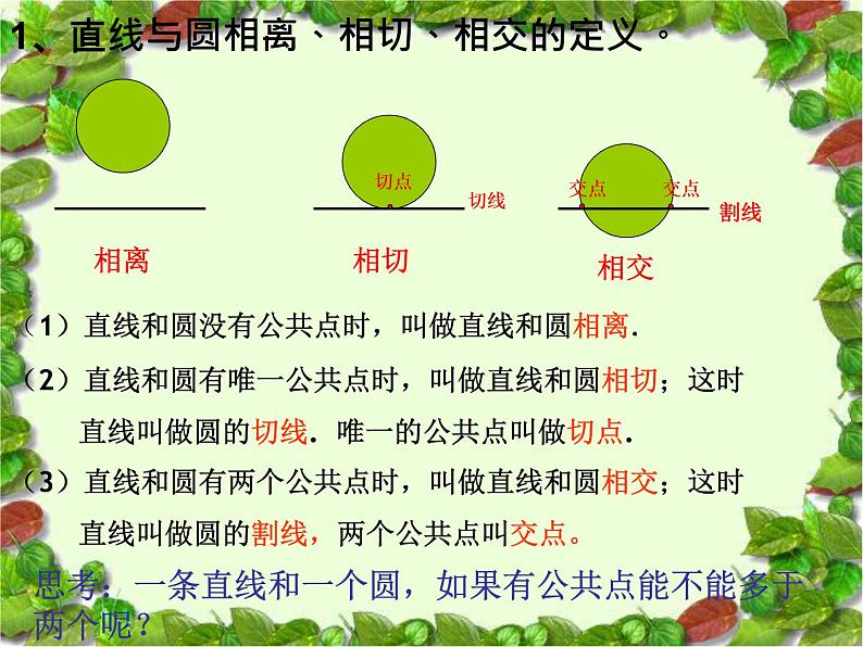 人教版九年级数学上册 第24章 24.2点和圆、直线和圆的位置关系 课件 (共19张PPT)06