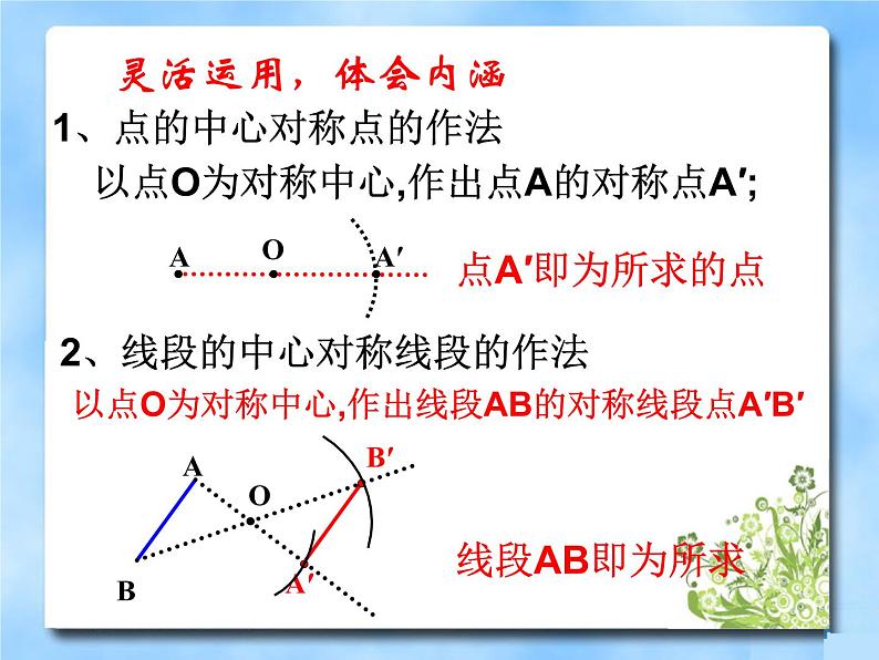 人教版九年级数学上册23.2.1中心对称 课件(共18张PPT)第8页