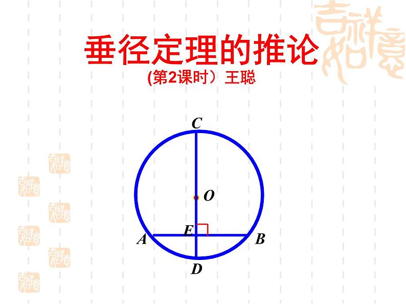 人教版九年级数学上册24.1.2：垂径定理的推论以及应用 课件(共36张PPT)01