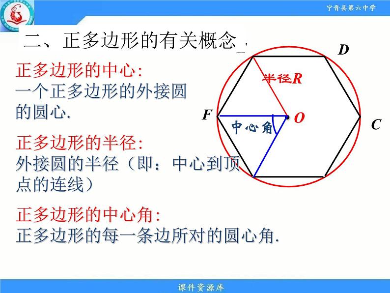 人教版九年级数学上册  24.3  正多边形和圆 （19张PPT）06