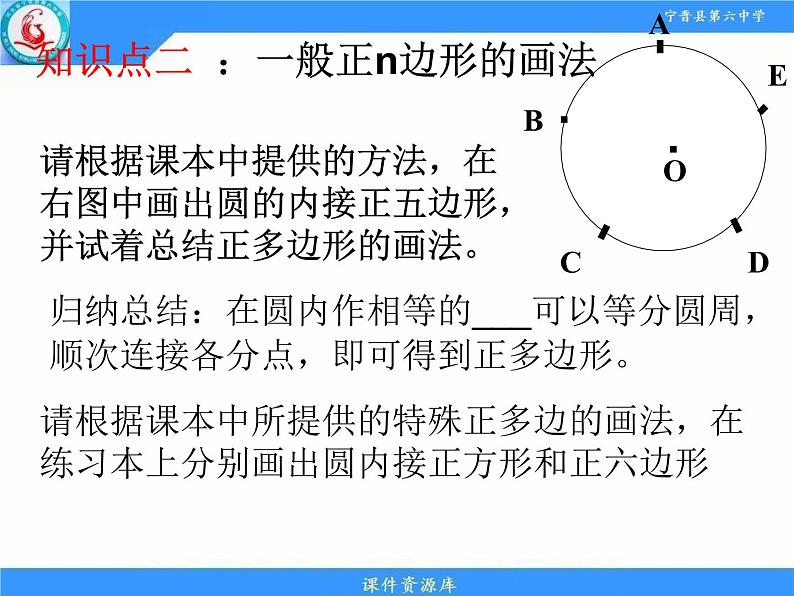 人教版九年级数学上册  24.3  正多边形和圆 （19张PPT）08