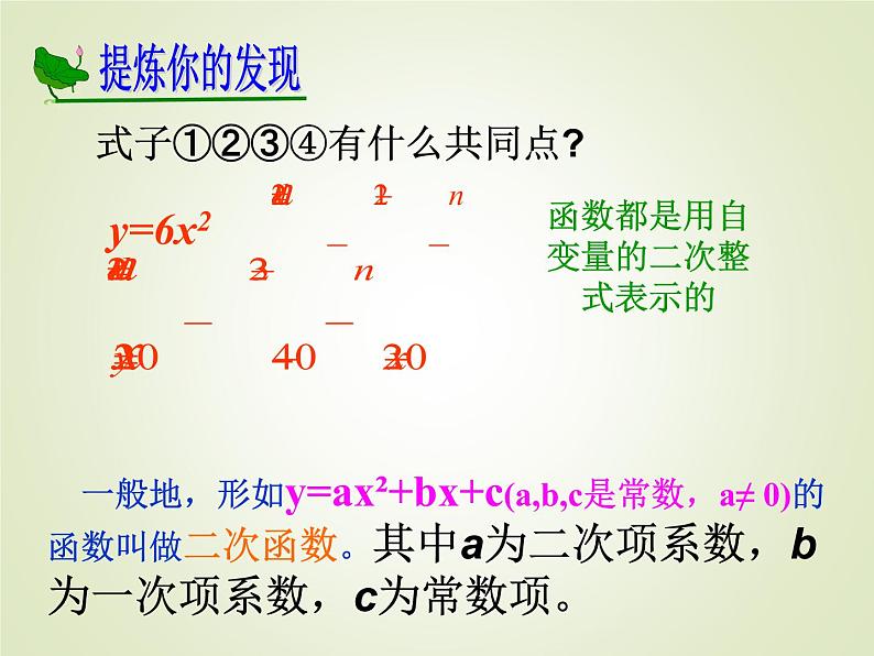 人教版数学九年级上册22.1.1二次函数 课件  （共17张PPT）07