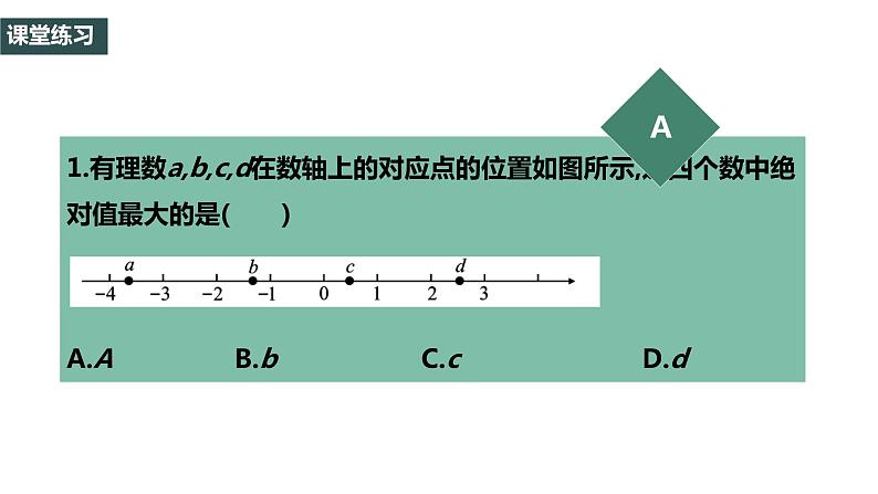 七年级(人教版)上册数学同步精品课件：1.2.4 绝对值（1）08