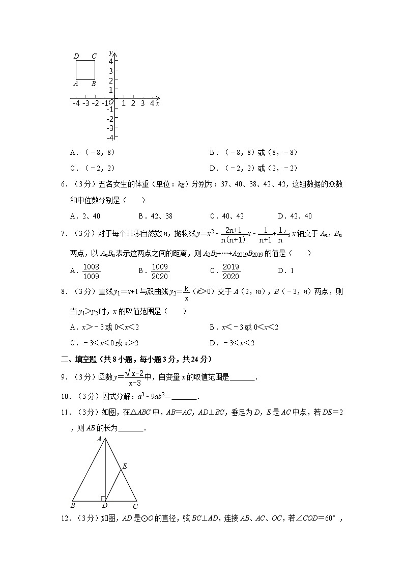 2019-2020学年湖北省黄冈市蕲春县九年级（下）期中数学试卷  解析版02