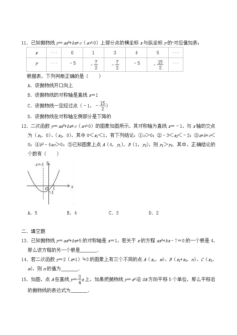 （最新）备战中考数学一轮复习专项练习卷——《二次函数》（含答案）03