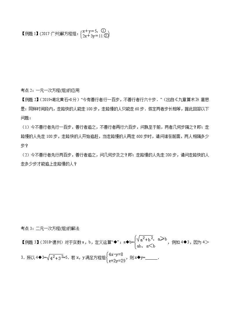 第06讲 一次方程(组)及其应用（原卷版）第3页