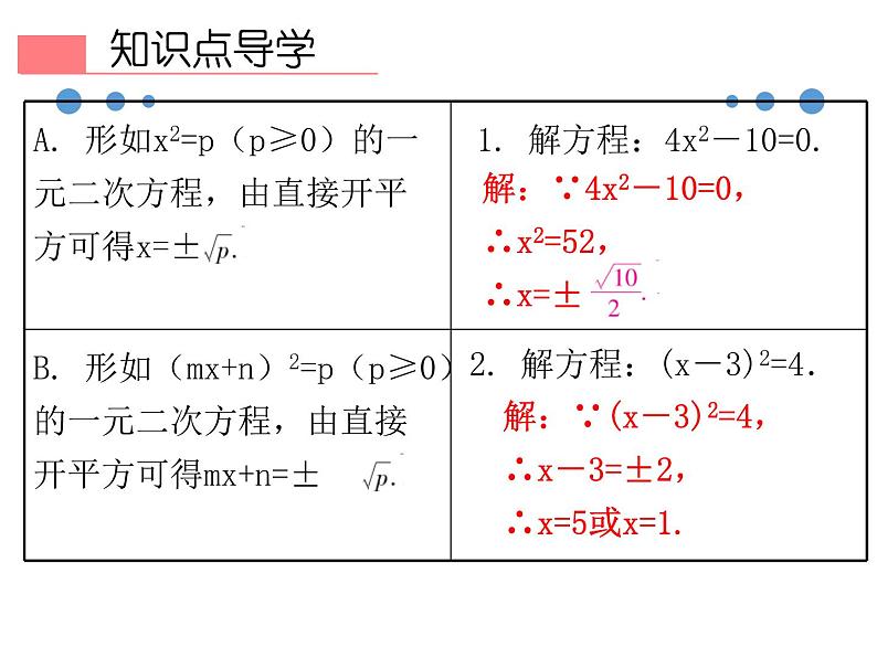 人教版九年级上册  21.2.1 第1课时 直接开平方法(共37张PPT)03