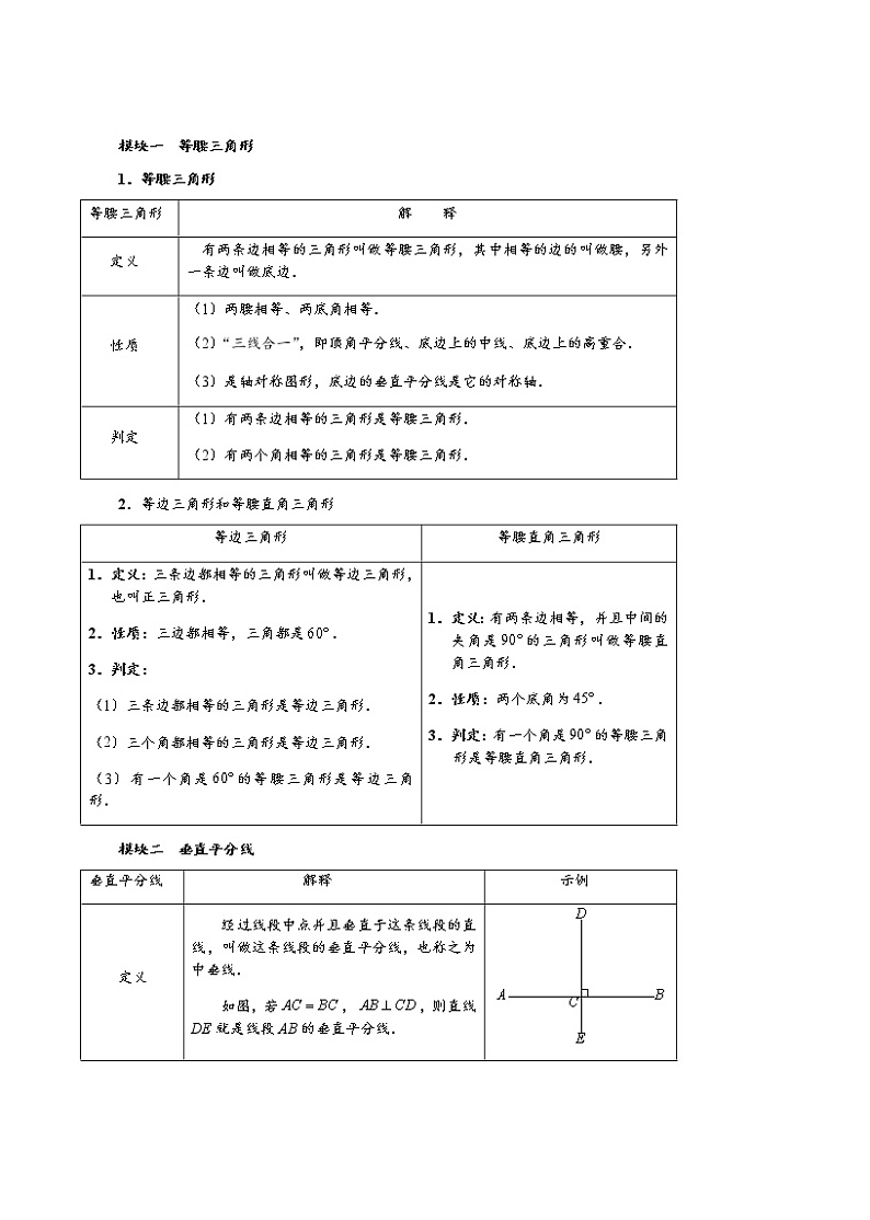 【精品讲义】初二数学上册秋季班培优   第8讲  等腰三角形和垂直平分线第3页