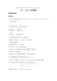 人教版七年级下册8.1 二元一次方程组精练