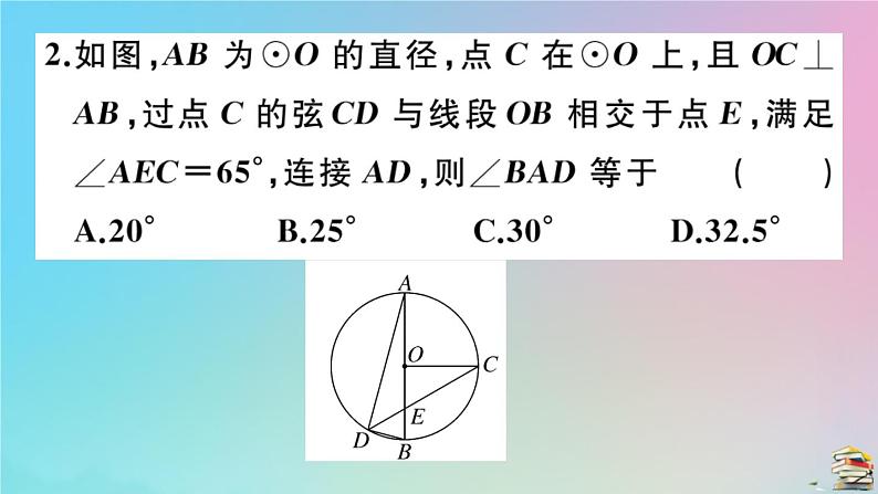 2020秋九年级数学上册第24章圆微专题圆中常见辅助线的作法作业课件新版新人教版04