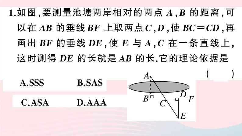 （湖北专版）八年级数学上册第12章全等三角形12.2三角形全等的判定第3课时角边角角角边课件（新版）新人教版03